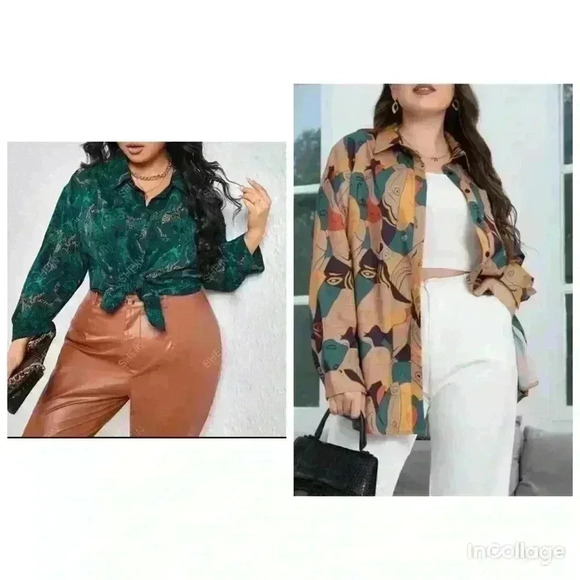 Shien Curve Two Long Sleeve Button Down Shirts (460) - Picture 1 of 15